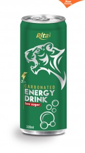 330ml Carbonated energy drink low sugar